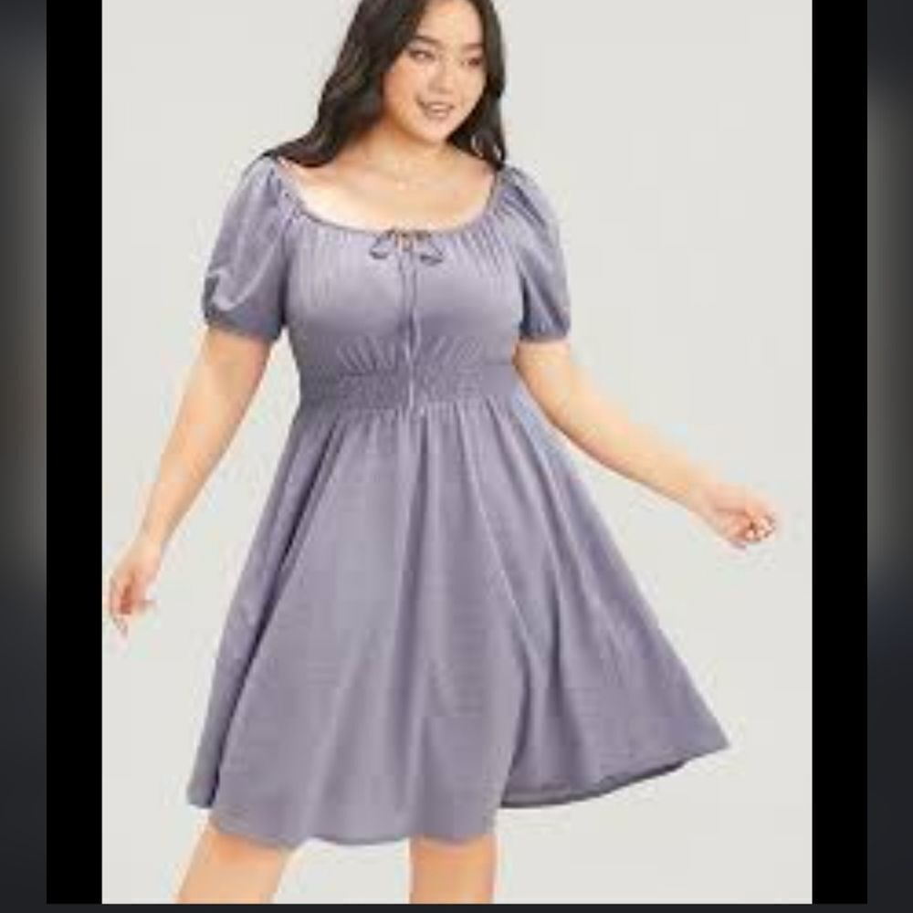 NWT BloomChic peasant Purple Cottage dress 18/2X
